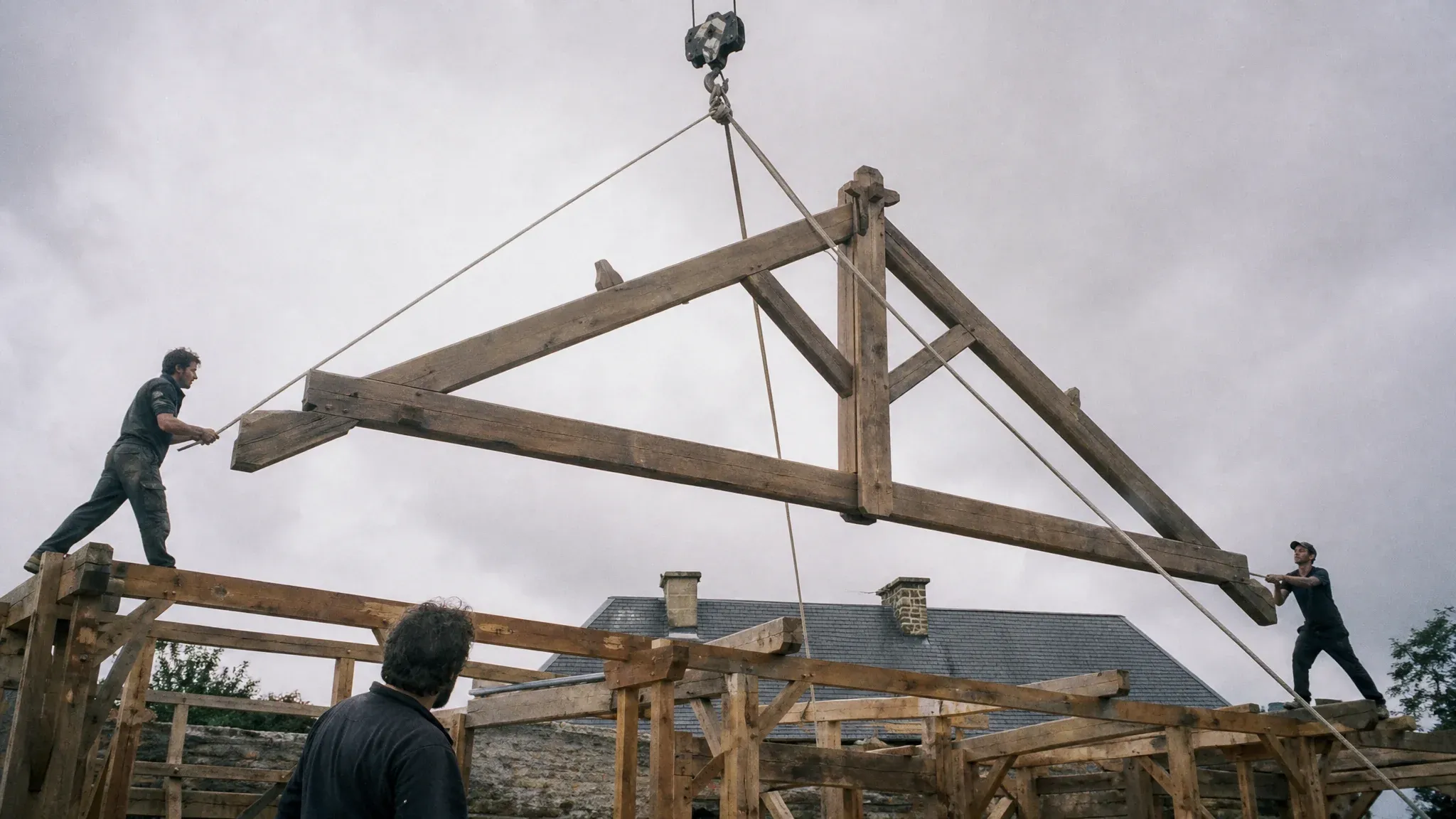 Illustration : chantier de Menuiserie et charpente